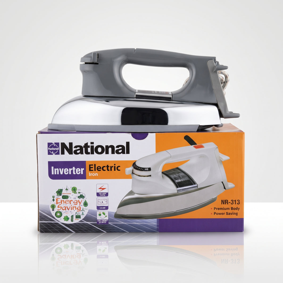 National NB-313 Inverter Electric Iron – Premium Body, Power Saving