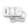 4-Port Universal Power Strip with 2 Type-C & 4 USB Ports | Multi Socket Extension Board with Power Switch